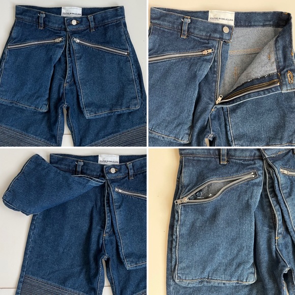 Youths In Balaclava Zip Jeans ,US 28R ,28 Inseam, Non-stretch, Detachable Length - Picture 8 of 14